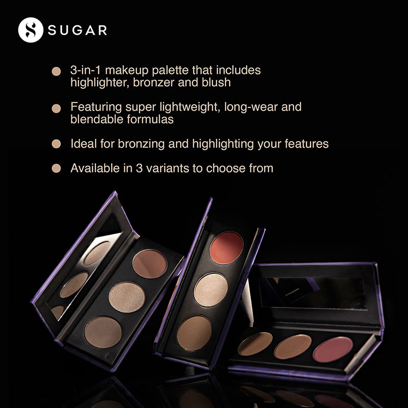 Sugar Contour De Force Face Palette - 01 Subtle Summit (12Gm)-3