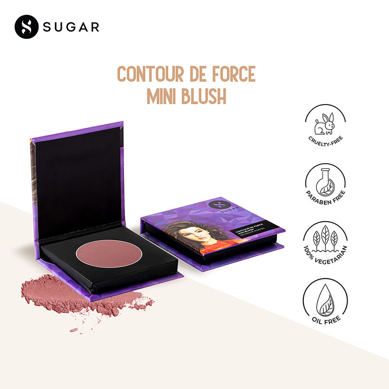 Sugar Contour De Force Mini Blush - 03 Mauve Marvel (4Gm)-8