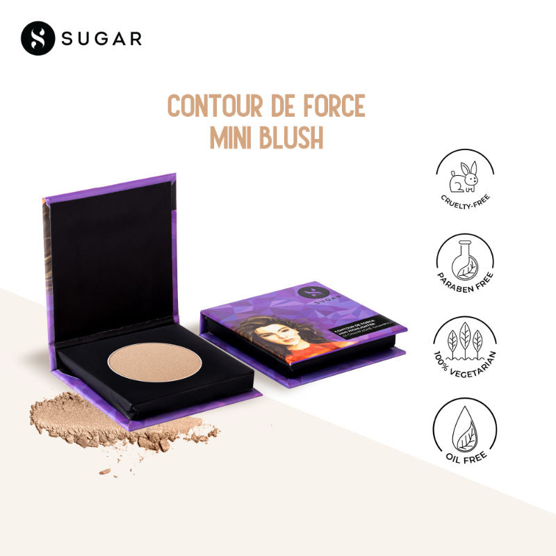 Sugar Contour De Force Mini Blush - 01 Peach Peak (4G)-2