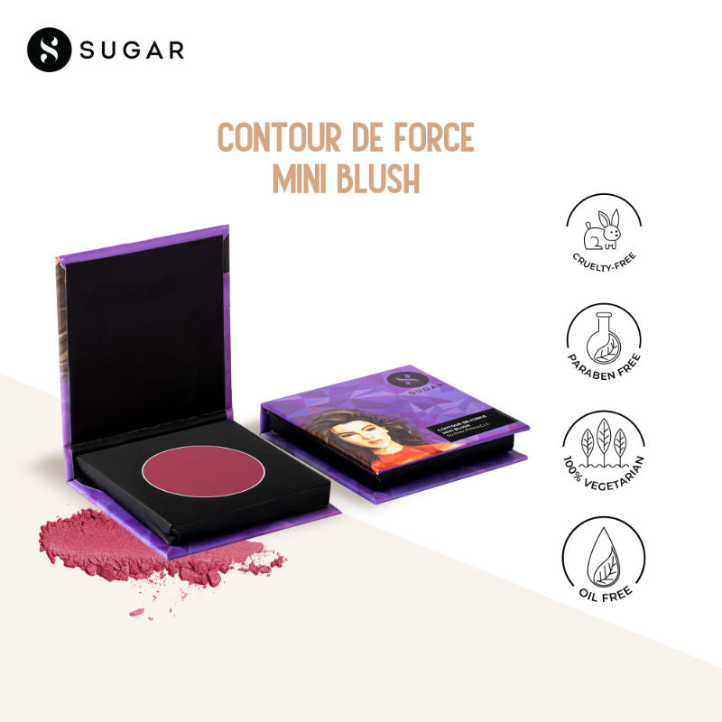 Sugar Contour De Force Mini Blush - 02 Pink Pinnacle (4Gm)-4