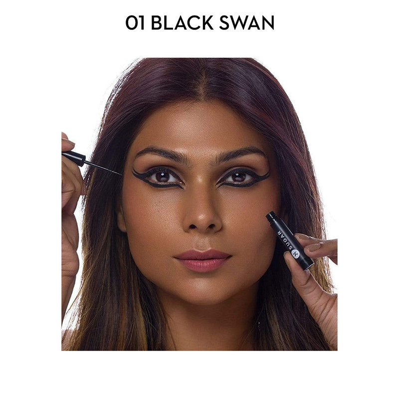 Sugar Eye Warned You So! Double Matte Eyeliner - 01 Black Swan (1.7Ml)-2