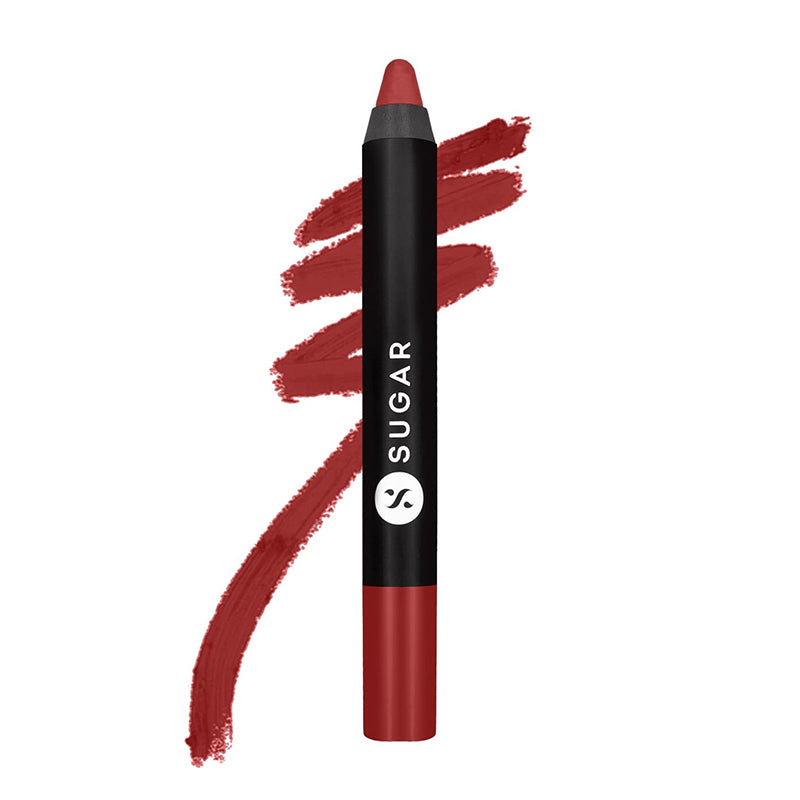 Sugar Matte As Hell Crayon Lipstick With Free Sharpener - 08 Jackie Brown (Reddish Brown) (2.8G)-7