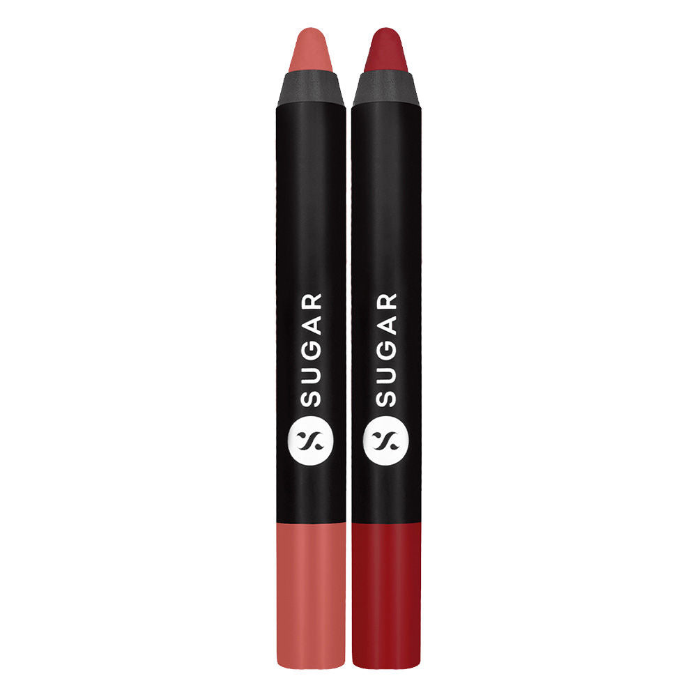 Sugar Matte As Hell Crayon Lipstick With Free Sharpener - 10 Cherry Darling (2.8G)-5