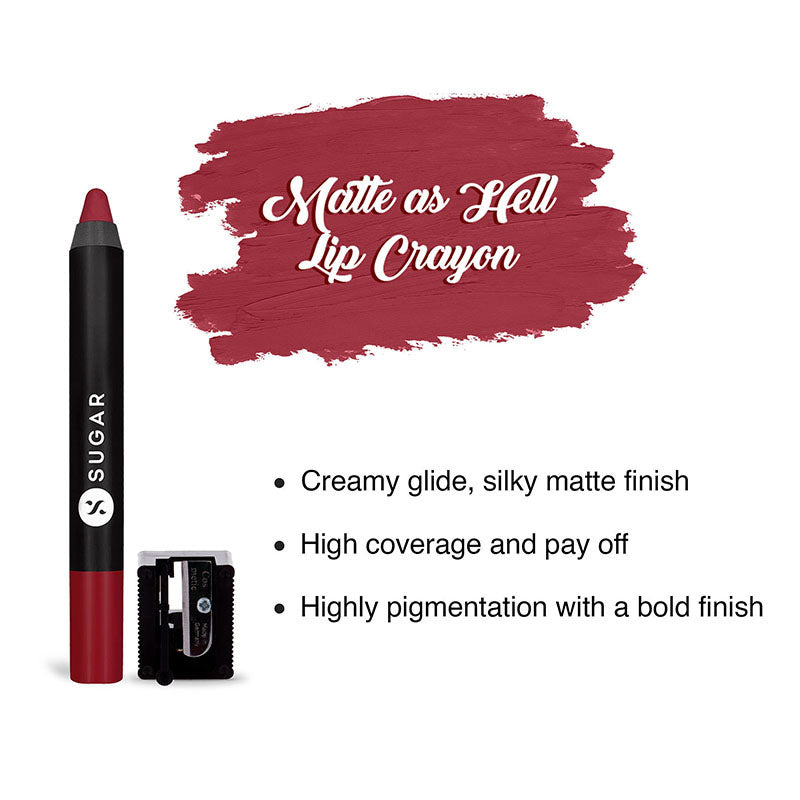 Sugar Matte As Hell Crayon Lipstick - 12 Baby Houseman (2.8G)-2