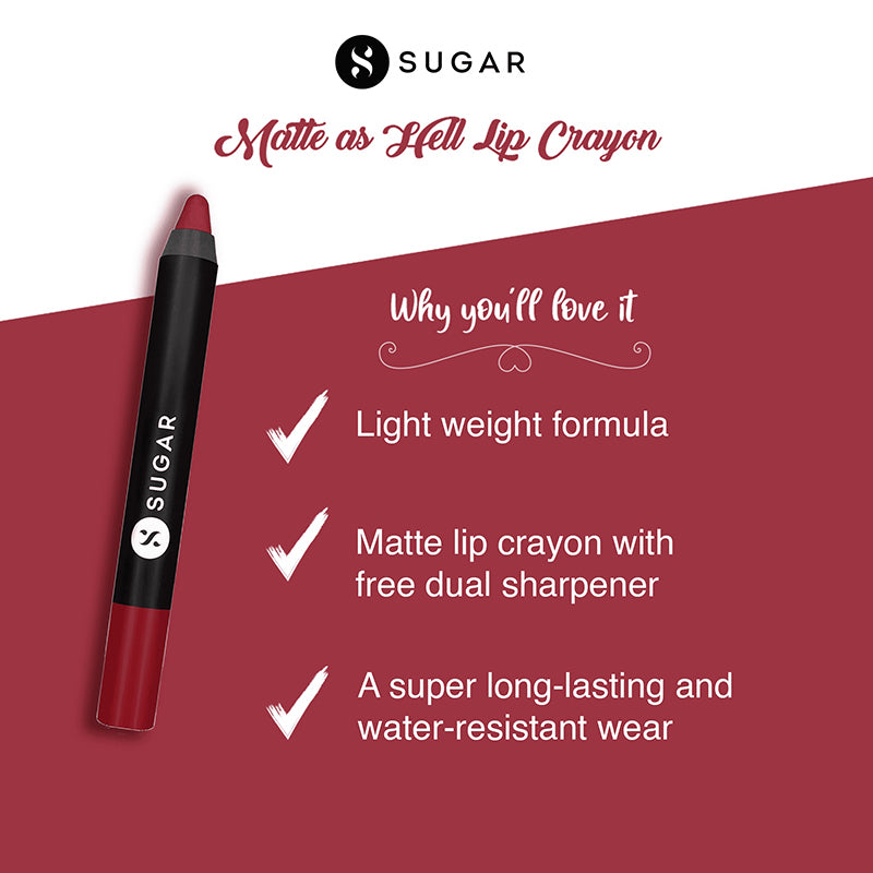 Sugar Matte As Hell Crayon Lipstick - 12 Baby Houseman (2.8G)-6