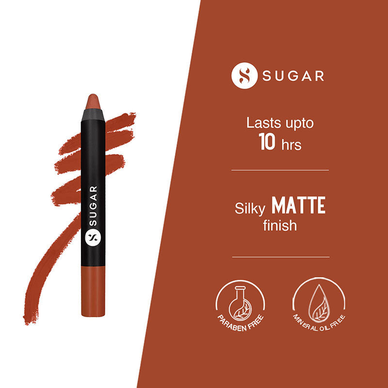 Sugar Matte As Hell Crayon Lipstick With Free Sharpener - 16 Claire Underwood (2.8G)-3