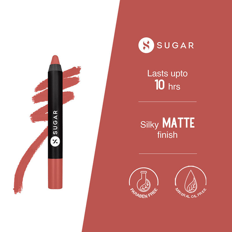 Sugar Matte As Hell Crayon Lipstick With Free Sharpener - 18 Rosalind (2.8G)