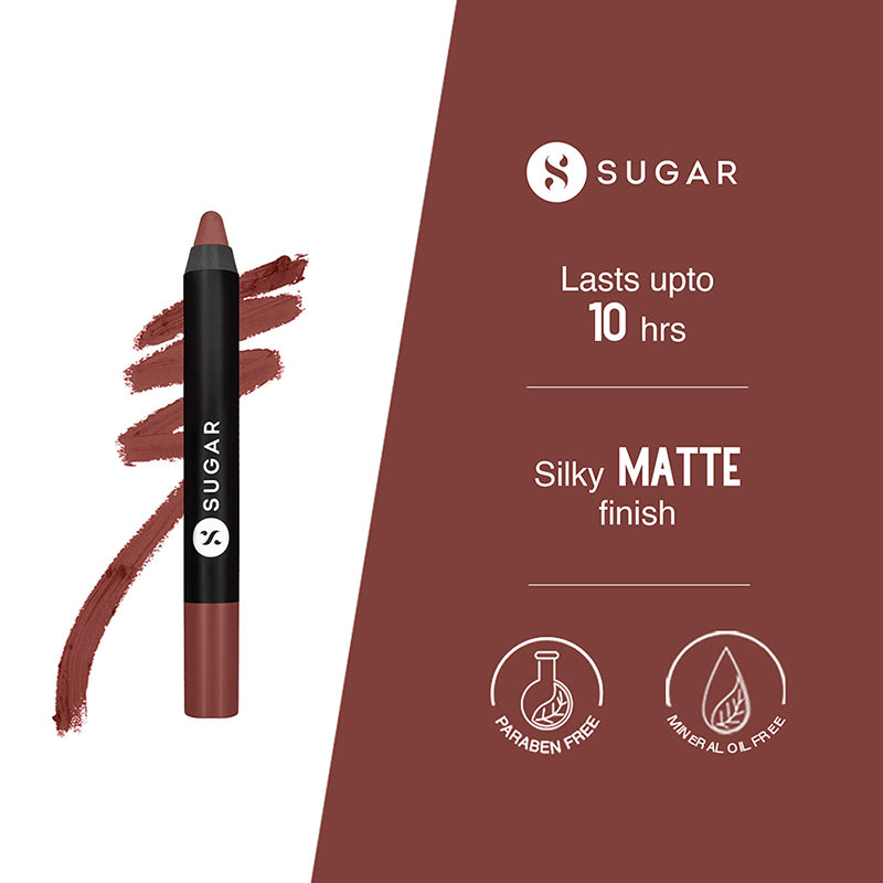 Sugar Matte As Hell Crayon Lipstick With Free Sharpener - 20 Buffy Summers (Mid-Tone Warm Nude) (2.8G)-9