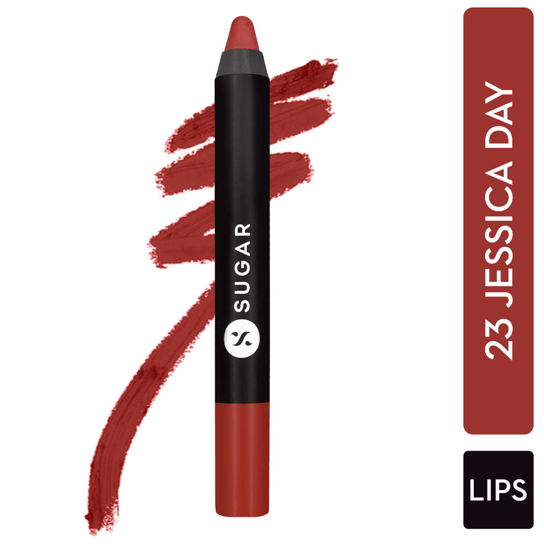 Sugar Matte As Hell Crayon Lipstick With Free Sharpener - 23 Jessica Day (Dusty Coral) (2.8G)