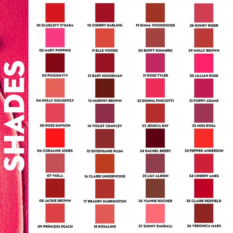 Sugar Matte As Hell Crayon Lipstick With Free Sharpener - 35 Claire Redfield (Pure Red) (2.8G)-2