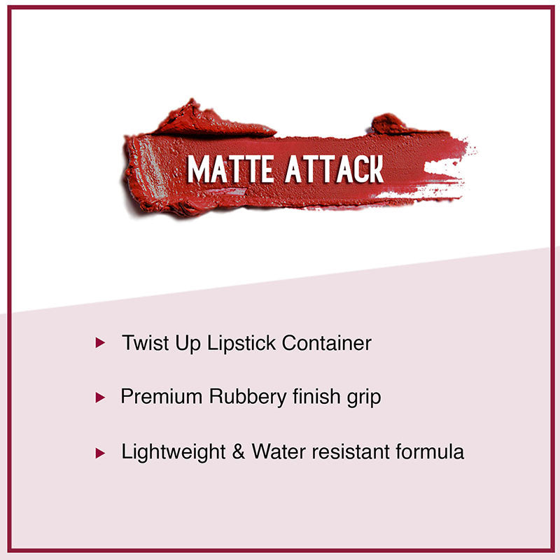 Sugar Matte Attack Transferproof Lipstick - 02 Red Zeppelin (Chilli Red) (2G)-4