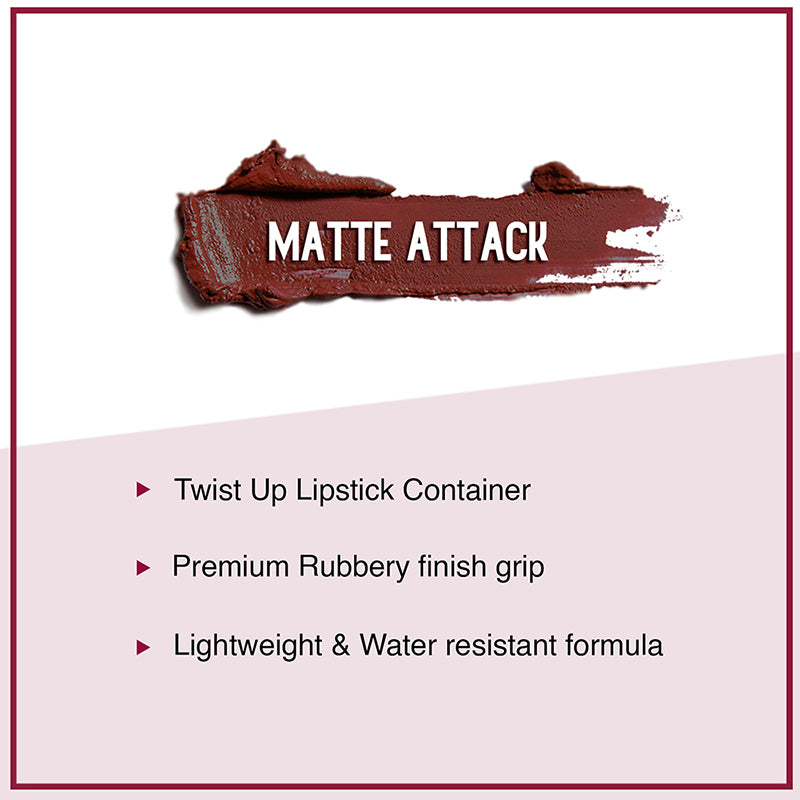 Sugar Matte Attack Transferproof Lipstick - 05 Tan Halen (Chocolate Brown) (2G)-5