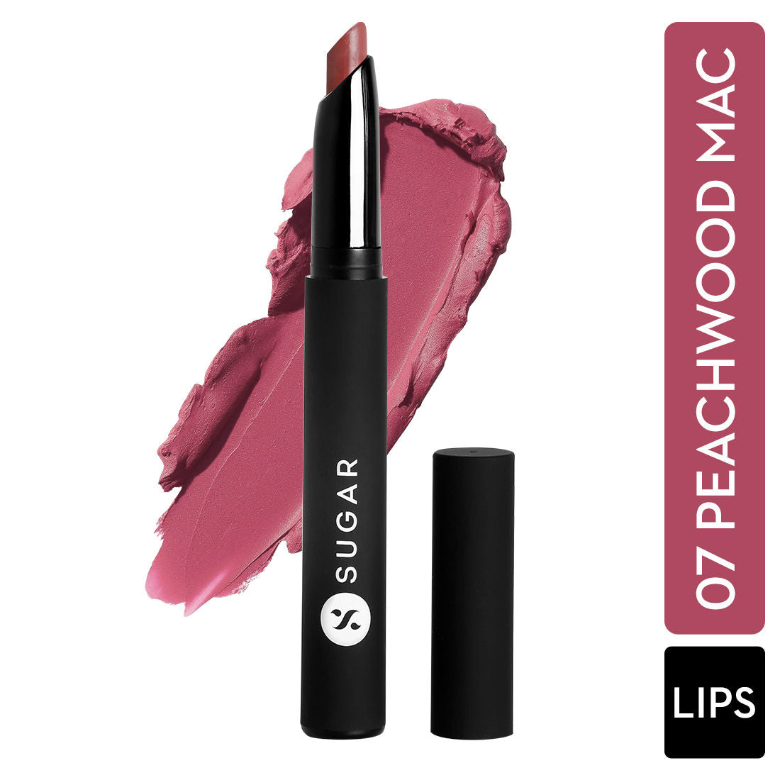 Sugar Matte Attack Transferproof Lipstick - 07 Peachwood Mac (Peach Pink) (2G)