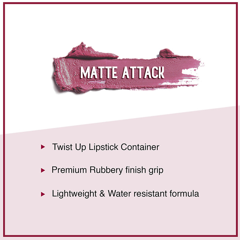 Sugar Matte Attack Transferproof Lipstick - 07 Peachwood Mac (Peach Pink) (2G)-6