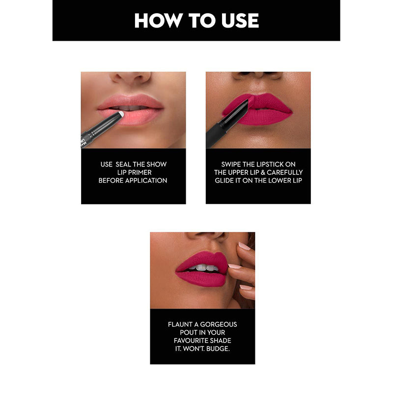 Sugar Matte Attack Transferproof Lipstick - 12 The Pinks (Cotton Candy/Bubblegum Pink) (2Gm)-5