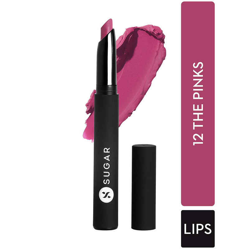 Sugar Matte Attack Transferproof Lipstick - 12 The Pinks (Cotton Candy/Bubblegum Pink) (2Gm)-6