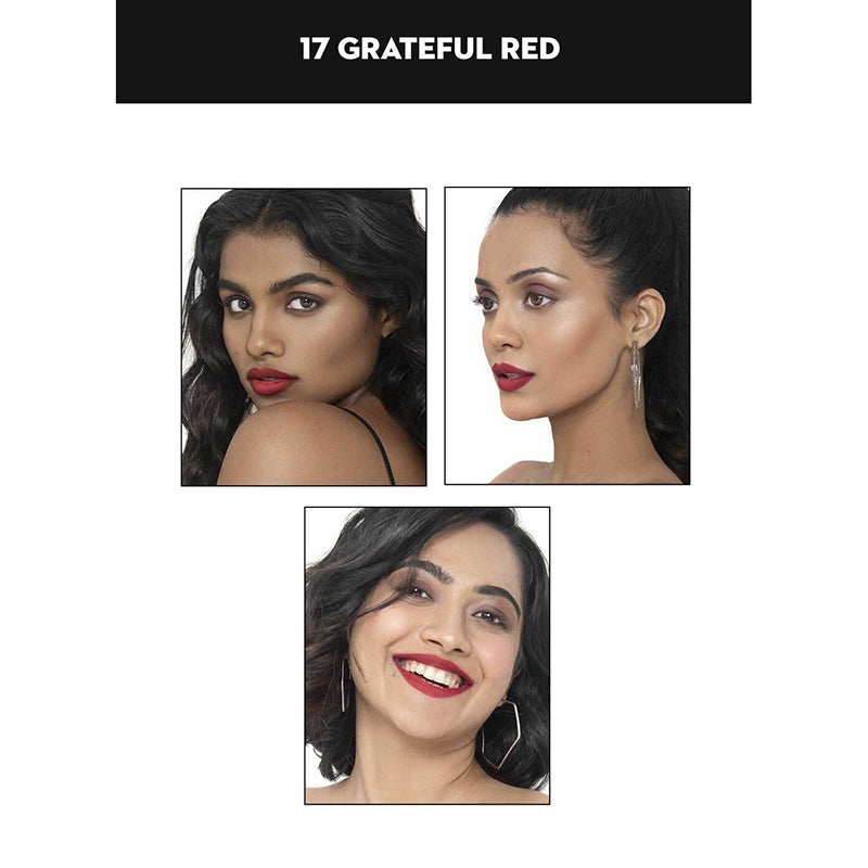 Sugar Matte Attack Transferproof Lipstick - 17 Grateful Red (Bluish Red/Cool-Toned Red) (2Gm)-5