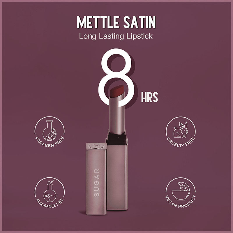 Sugar Mettle Satin Lipstick - 03 Emma (Reddish Brown) (2.2G)-2