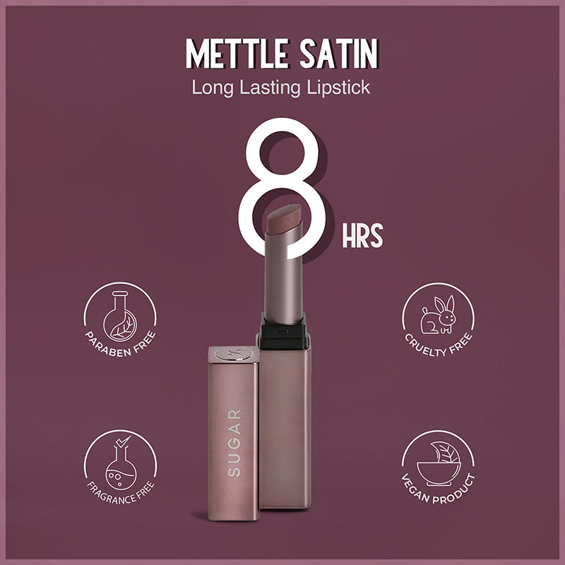 Sugar Mettle Satin Lipstick - 07 Gabriella (Soft Dusty Nude/Nude Pink) (2.2G)-3
