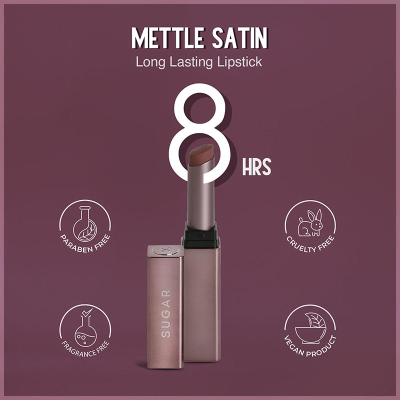 Sugar Mettle Satin Lipstick - 10 Diana (Peachy Pink) (2.2G)-3
