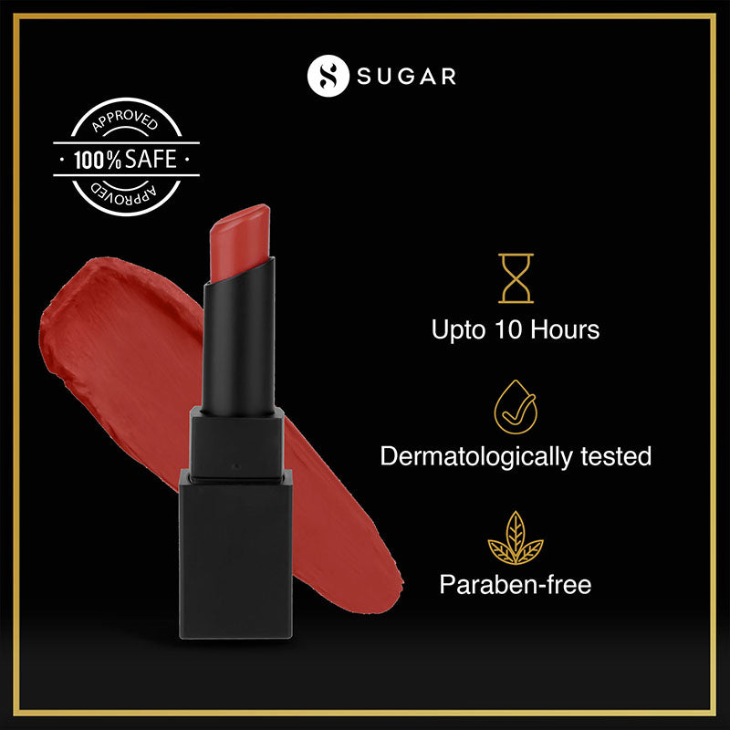 Sugar Nothing Else Matter Longwear Lipstick - 03 Rust Have (Subtle Burnt Red) (3.2G)-4