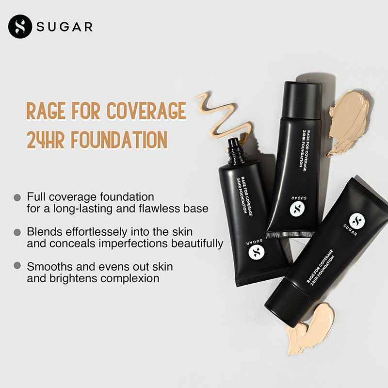 Sugar Rage For Coverage 24Hr Foundation - 10 Latte (25Ml)-5