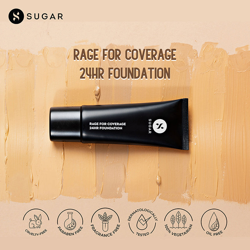 Sugar Rage For Coverage 24Hr Foundation - 15 Cappuccino (25Ml)-2