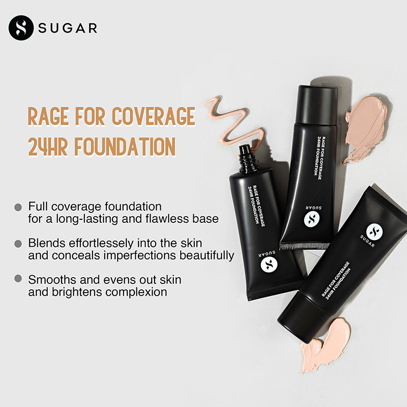 Sugar Rage For Coverage 24Hr Foundation - 15 Cappuccino (25Ml)-5