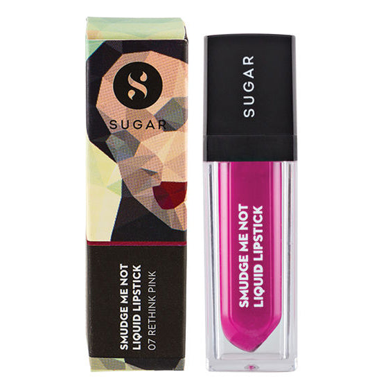 Sugar Smudge Me Not Liquid Lipstick - 07 Rethink Pink (Fuchsia) (4.5Ml)-7