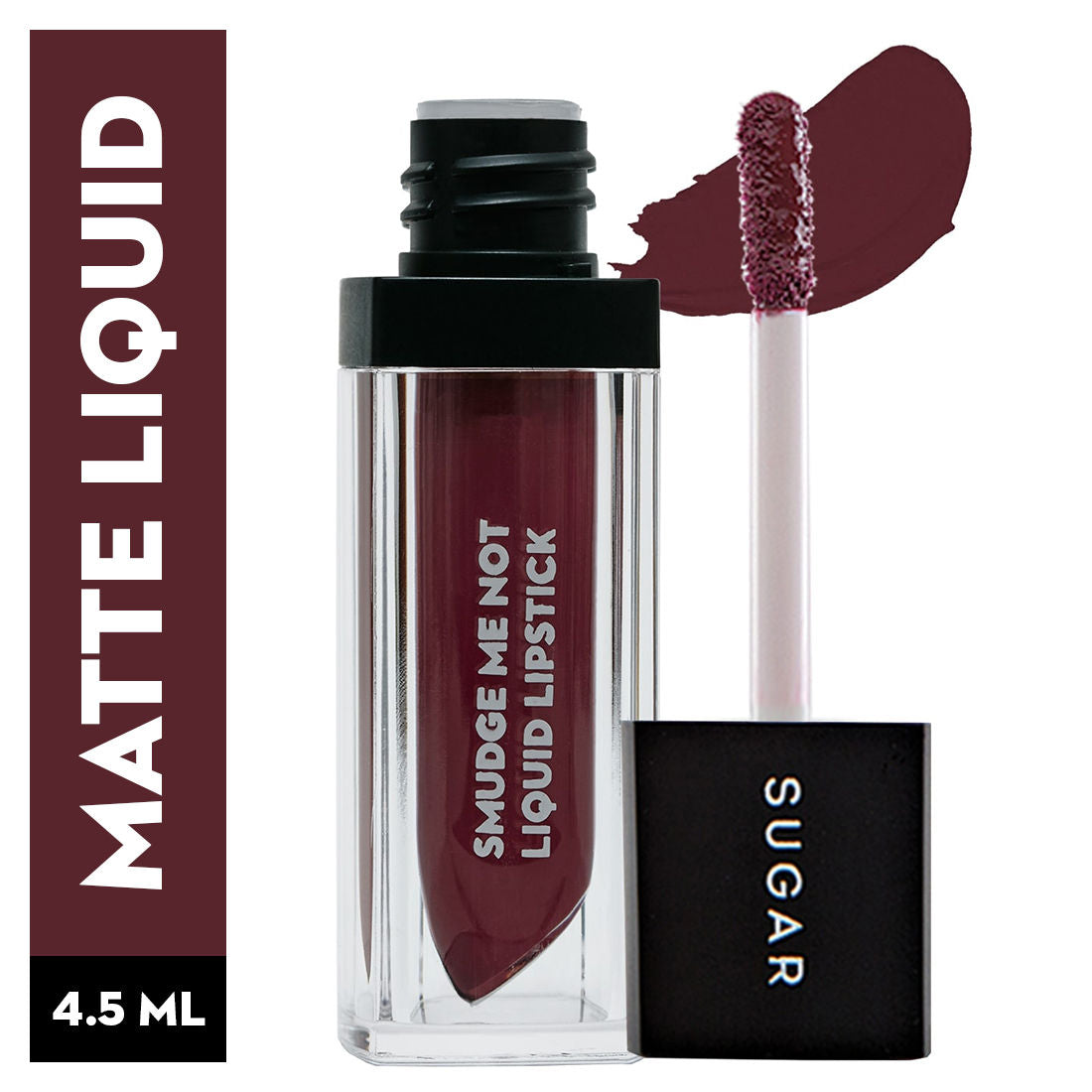Sugar Smudge Me Not Liquid Lipstick - 18 Divine Praline (Dusty Burgundy) (4.5Ml)-3