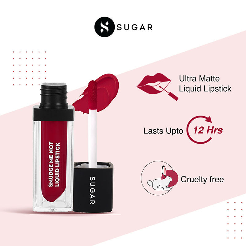 Sugar Smudge Me Not Liquid Lipstick - 43 Hot Shot (4.5Ml)-4