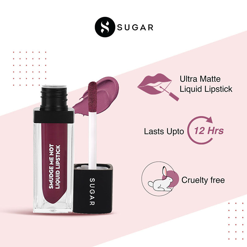 Sugar Smudge Me Not Liquid Lipstick - 45 Grape Drape (4.5Ml)-3