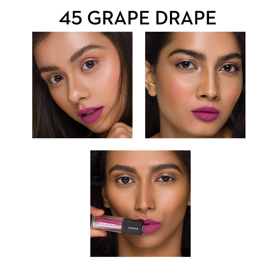 Sugar Smudge Me Not Liquid Lipstick - 45 Grape Drape (4.5Ml)-7