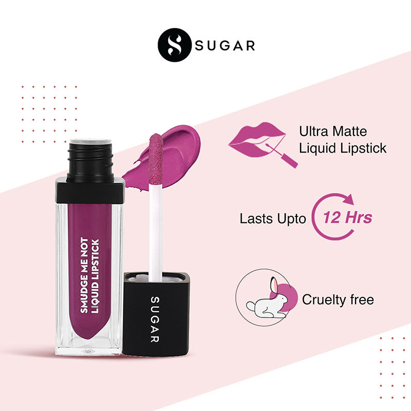 Sugar Smudge Me Not Liquid Lipstick - 48 Violet Bullet (4.5Ml)-4