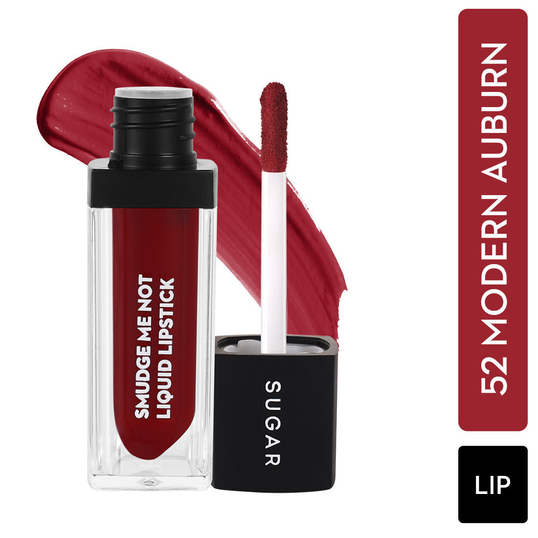 Sugar Smudge Me Not Liquid Lipstick - 52 Modern Auburn (Flamenco Red / Deep Red With Blue Undertone) (4.5Ml)
