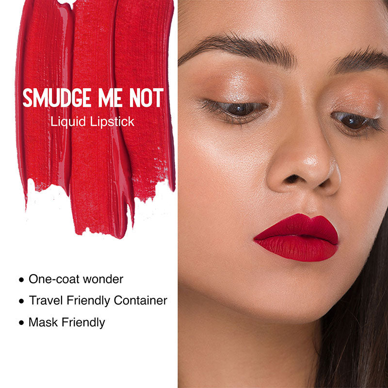 Sugar Smudge Me Not Liquid Lipstick - 52 Modern Auburn (Flamenco Red / Deep Red With Blue Undertone) (4.5Ml)-8