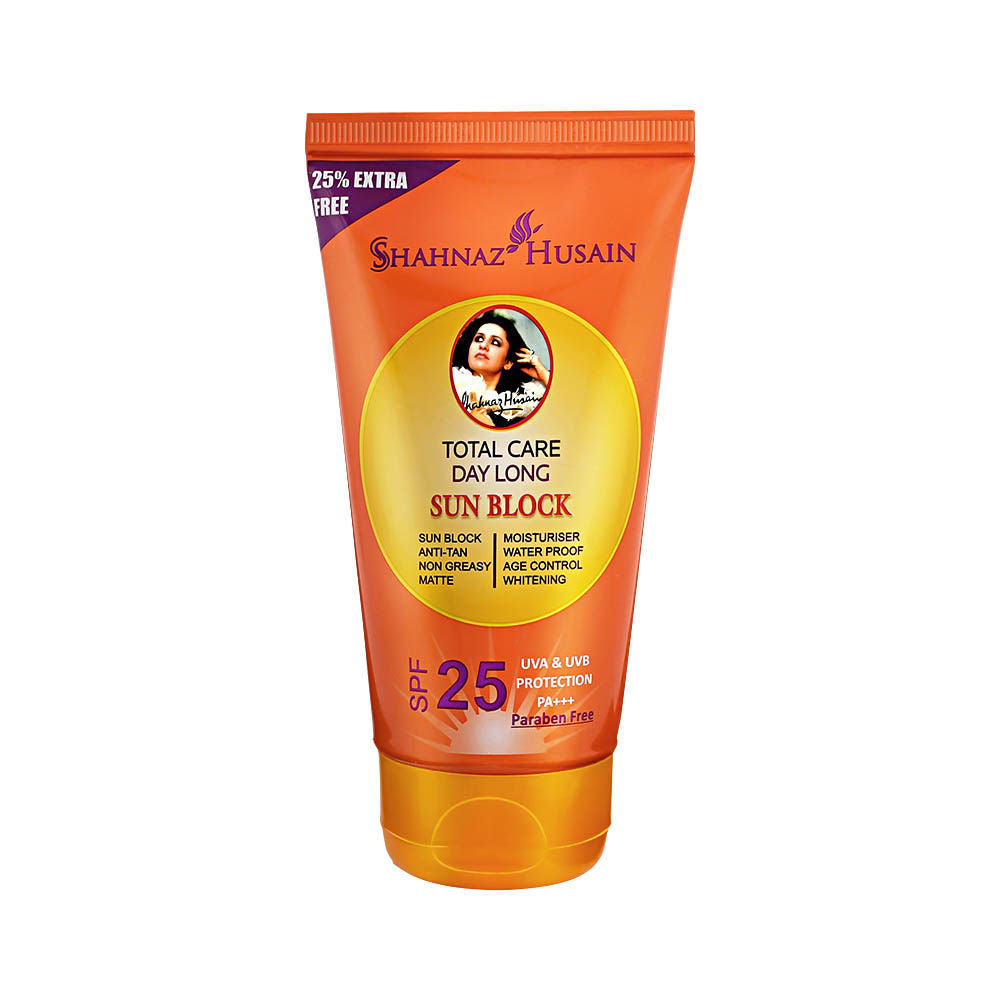 Shahnaz Husain Sun Block Uva & Uvb Protection Pa+++Spf 25 (25% Extra Free) (80Gm + 20Gm)