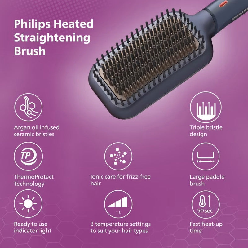Philips Heated Straightening Brush Bhh885/10-5