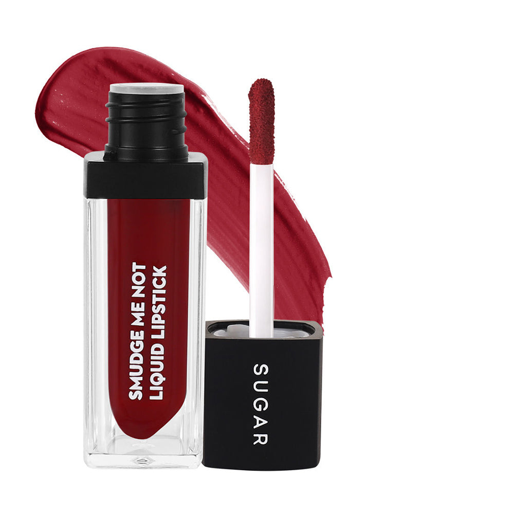 SUGAR Smudge Me Not Liquid Lipstick - 52 Modern Auburn (Flamenco Red / Deep Red With Blue Undertone) (4.5ml)