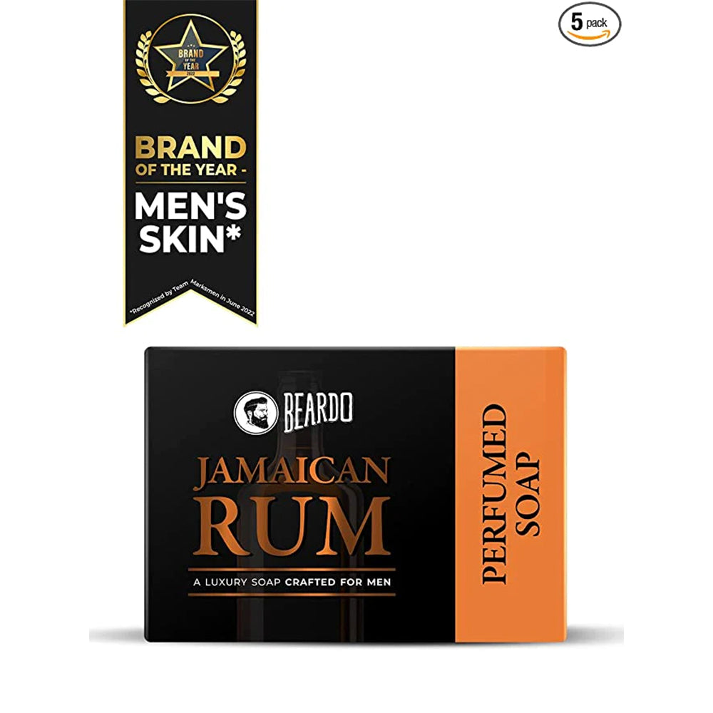 BEARDO Jamaican Rum Perfumed Luxury Soap Crafted for Men, 75g