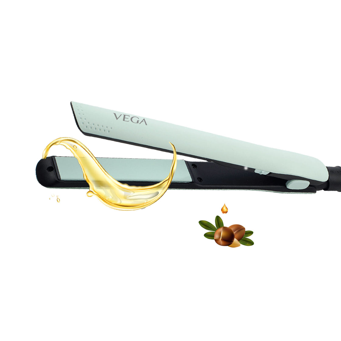 Vega Argan Shine Hair Straightener With Argan Oil Infused 3D Floating Plates - Green (Vhsh-33)-5