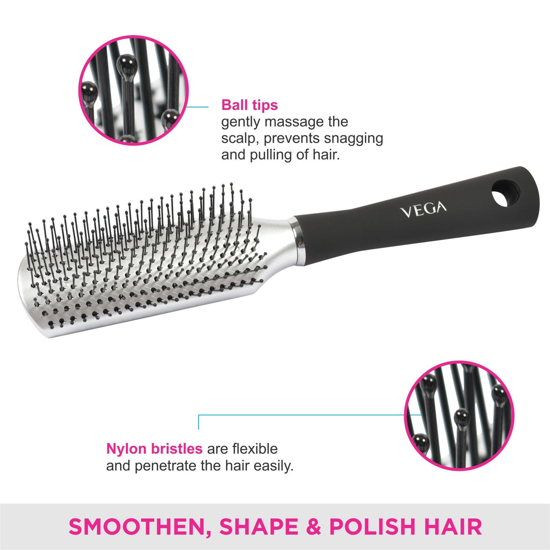 Vega Basic Collection Hair Brush - R10-Fb (Color May Vary)-4