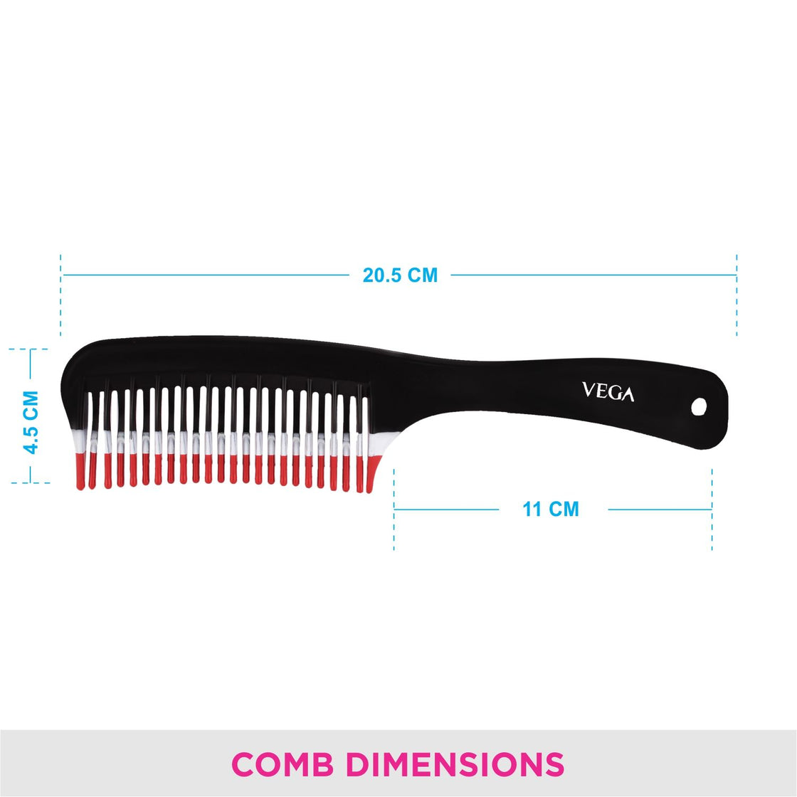 Vega Basic Regular Comb -1265 (Color May Vary)-5