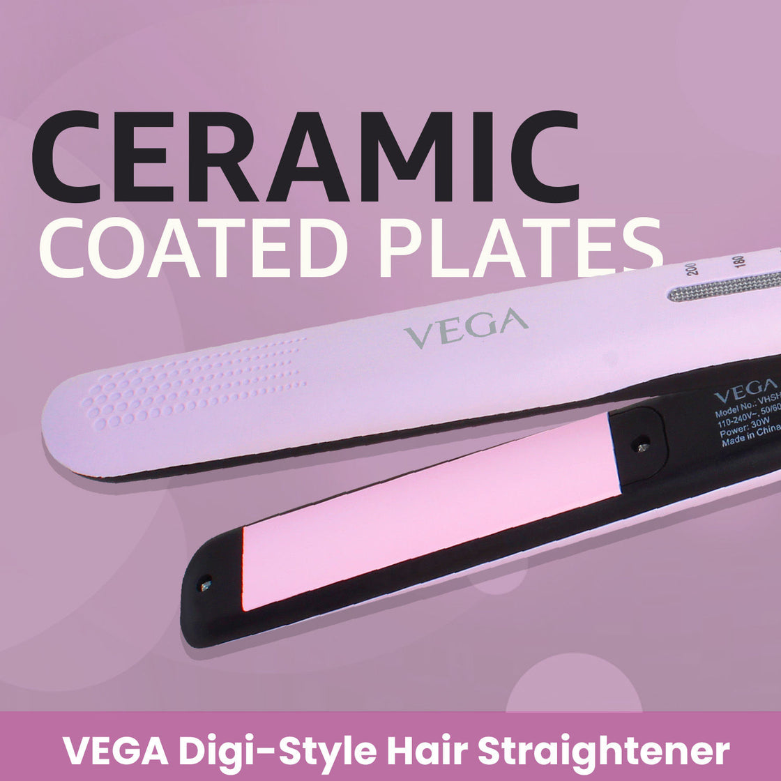 Vega Digi Style Hair Straightener With 5 Temperature Settings & Quick Heat Up (Vhsh-31)-3