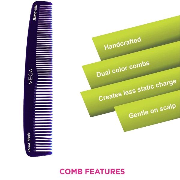 Vega Hmsc-02D Spectra Hair Comb (Color May Vary)-6