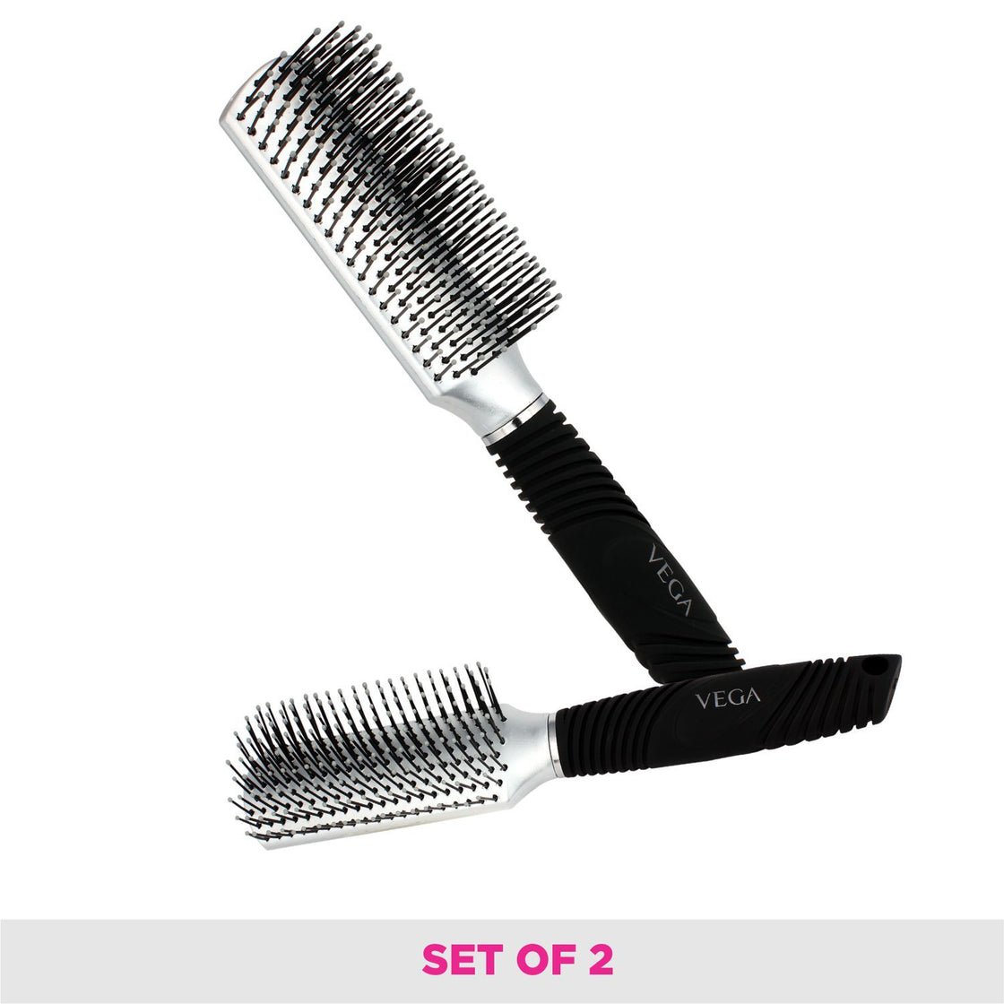 Vega Hair Brush Set + Free Small Hair Brush Worth Rs.140 Inside This Pack (Hsb-01)-2