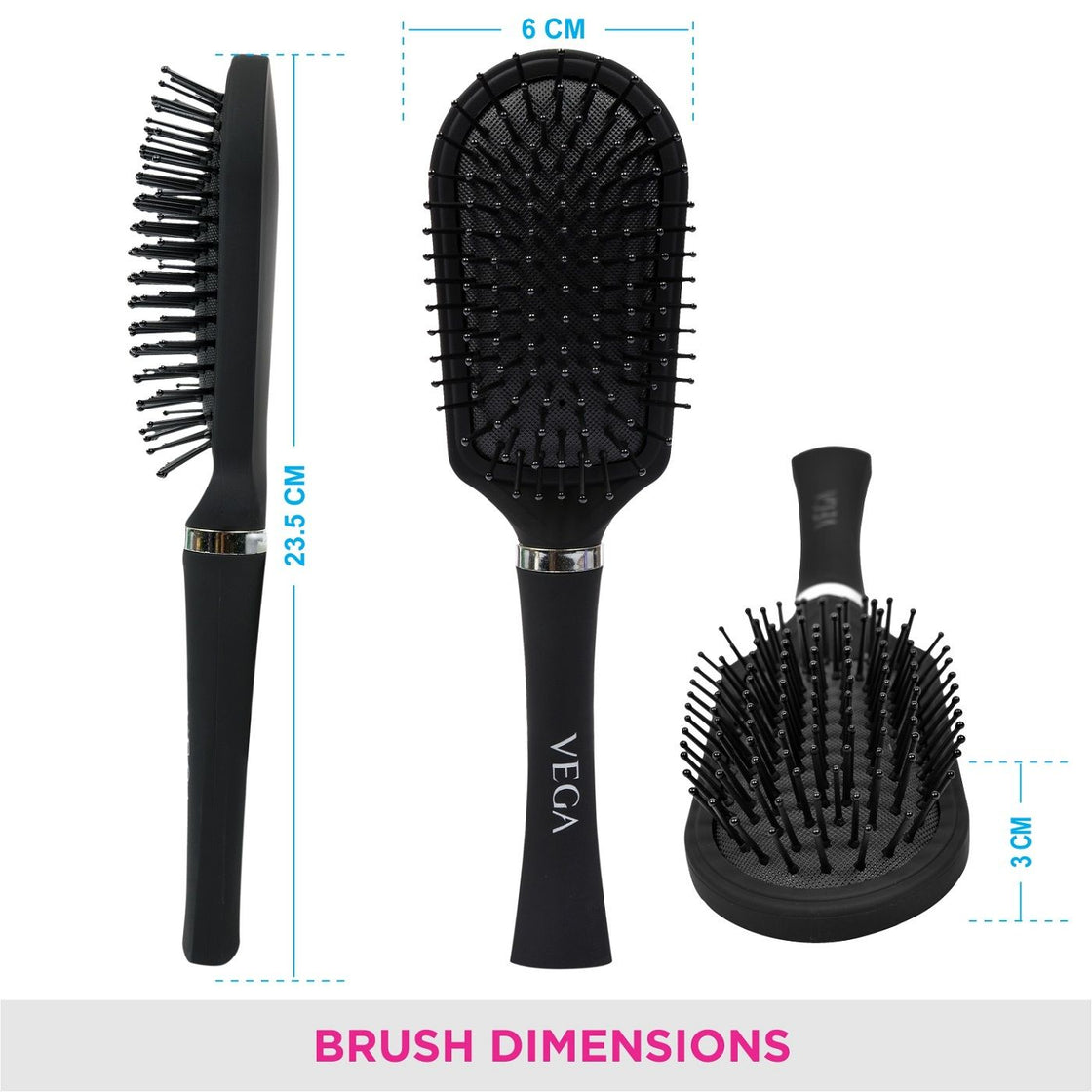 Vega Hair Cushioned Brush E5-Cb (Long Handle)-5