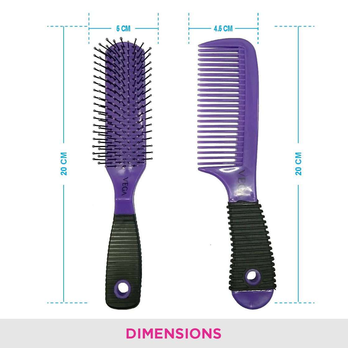Vega Hair Grooming Set (Hbcs-02)(Color May Vary) Free Comb Worth Rs. 85/--5