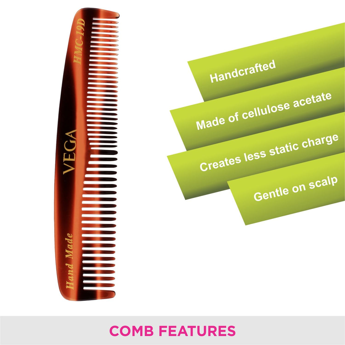 Vega Handcrafted Comb (Hmc-19 D)-4