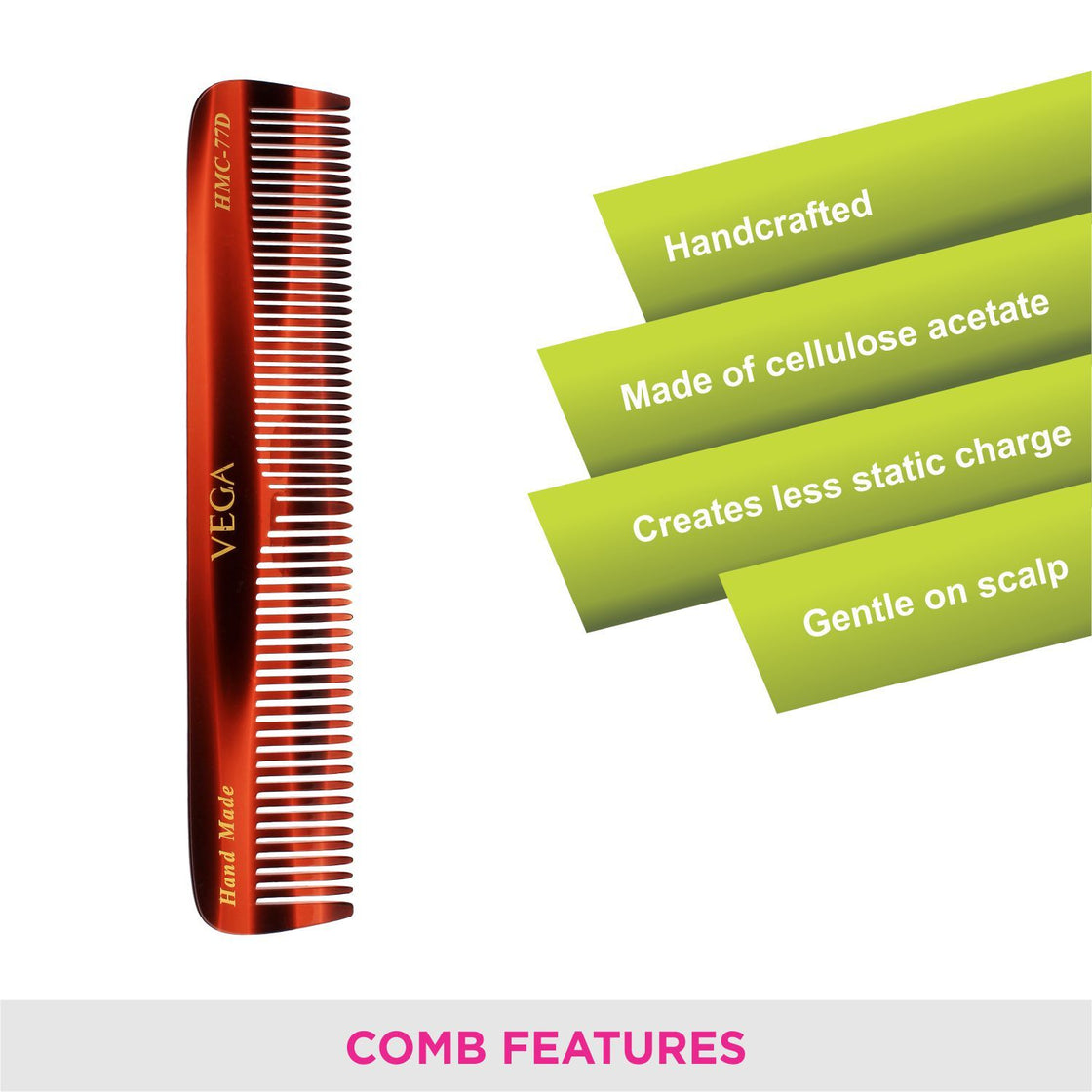 Vega Handcrafted Comb (Hmc-77 D)-4